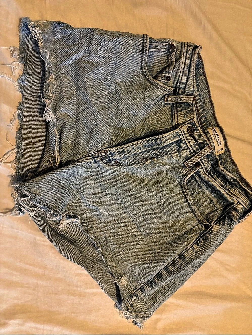 Abercrombie & Fitch High Rise Denim Shorts Blue Size 28 / Size 6